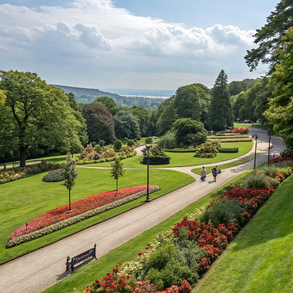 Beautiful landscaped park