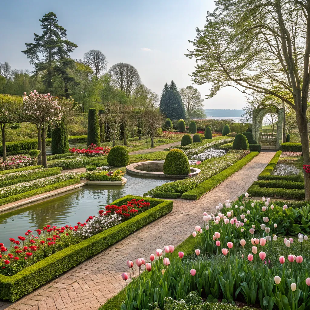 Elegant garden landscaping