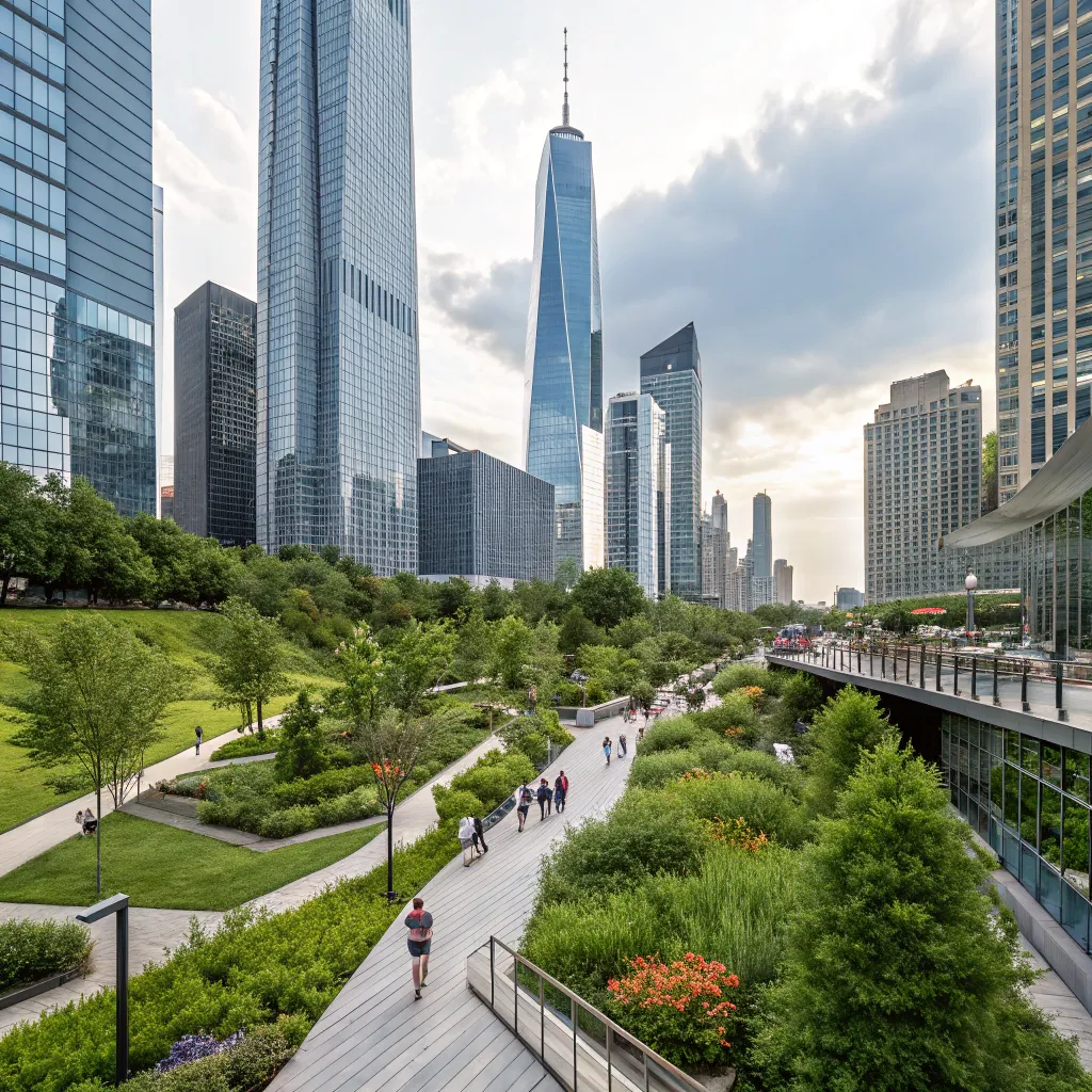 Modern urban landscape design